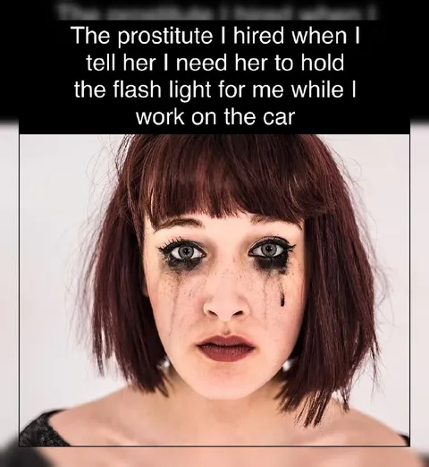 Prostitute Holds the Flashlight