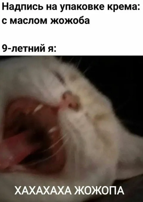 Девятилетний смеётся над жожоба