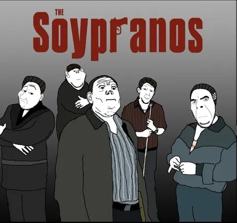 The Sopranos Cartoon Poster