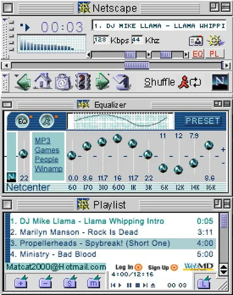 Winamp Netscape Skin 2000