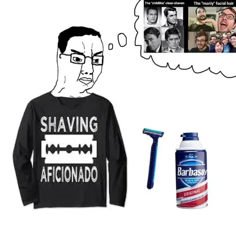 Shaving Aficionado Chooses Facial Hair