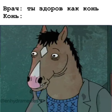Конь после слов врача