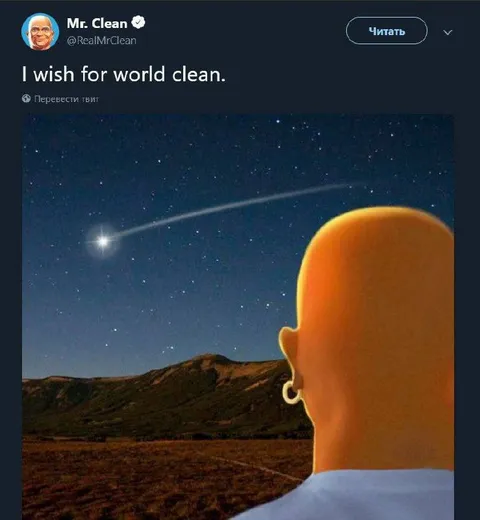 Mr. Clean Wishes for World Clean