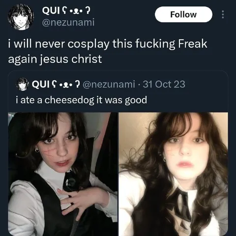 Cheesedog Cosplay Regret