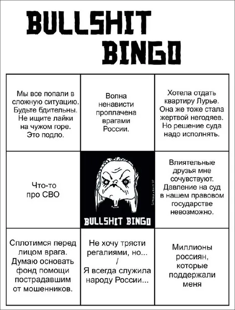Бинго российских оправданий