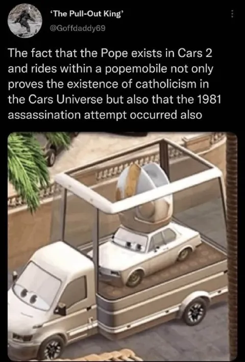 Pope Mobile in Cars 2