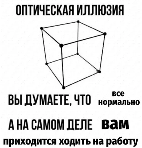 Оптическая иллюзия про работу