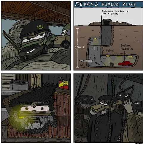 Sedan Hussein's Hiding Place