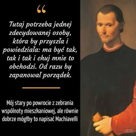 Machiavelli po zebraniu wspólnoty