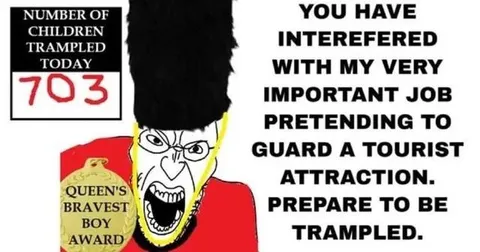 Queen's Guard Tramples Tourists