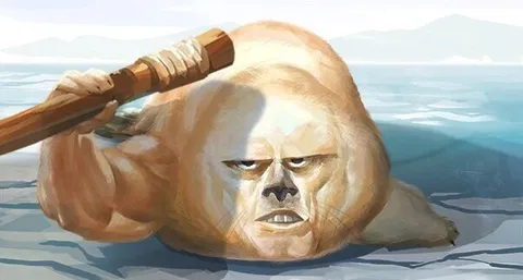 Уставший пещерный дикарь