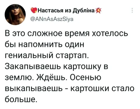 Гениальный стартап с картошкой