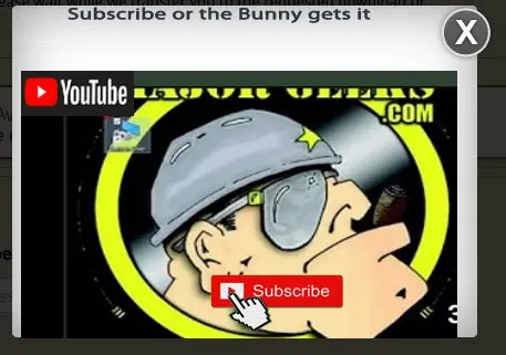 Subscribe or the Bunny Gets It