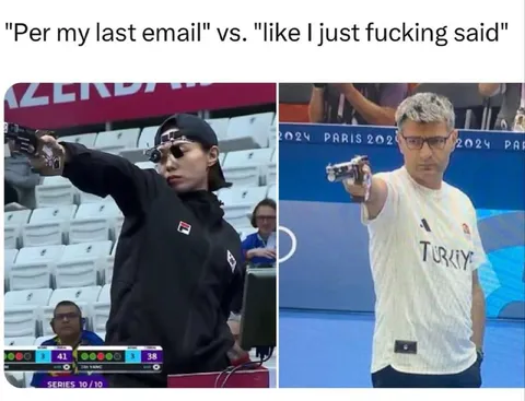 Per my last email vs just said
