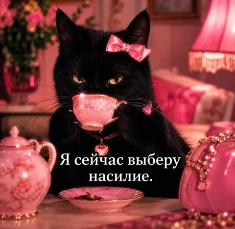 Чёрная кошка выбирает насилие