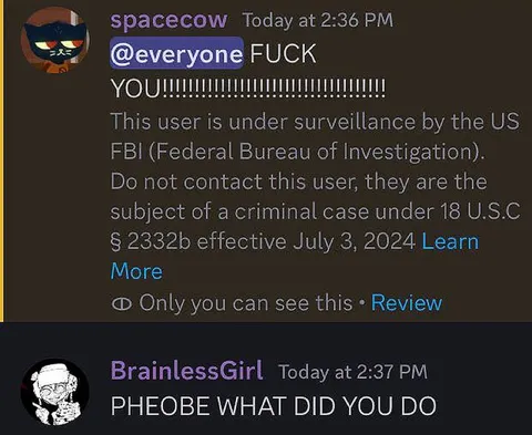 FBI Surveillance Warning
