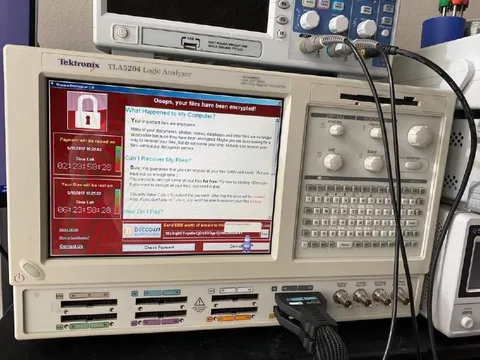 Ransomware on a Logic Analyzer