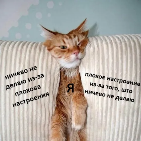 Плохое настроение из-за безделья