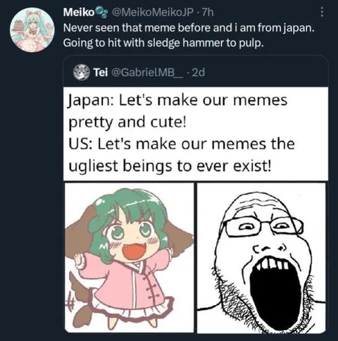 Japan and US Meme Styles