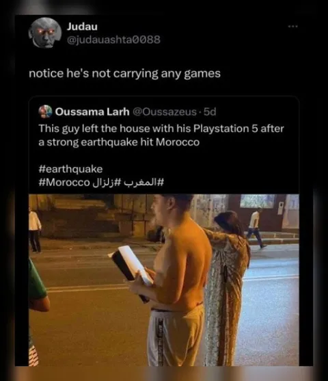 Man Saves PlayStation 5 From Earthquake