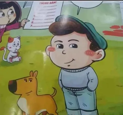 Cậu bé và chú chó ngộ nghĩnh
