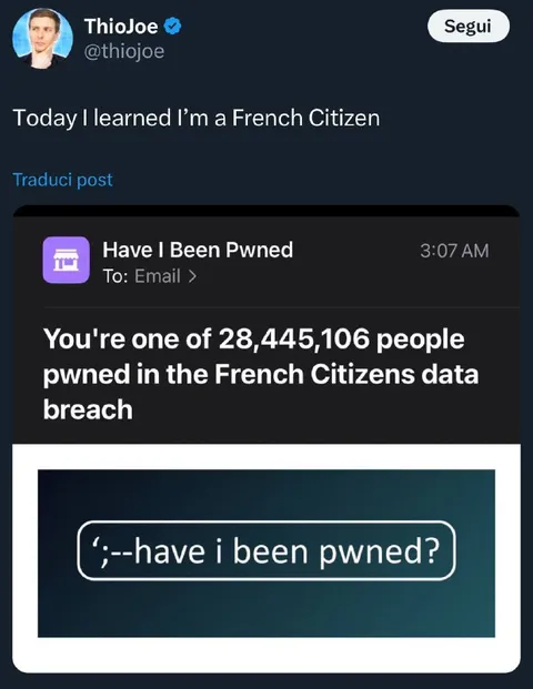 French Citizen Data Breach