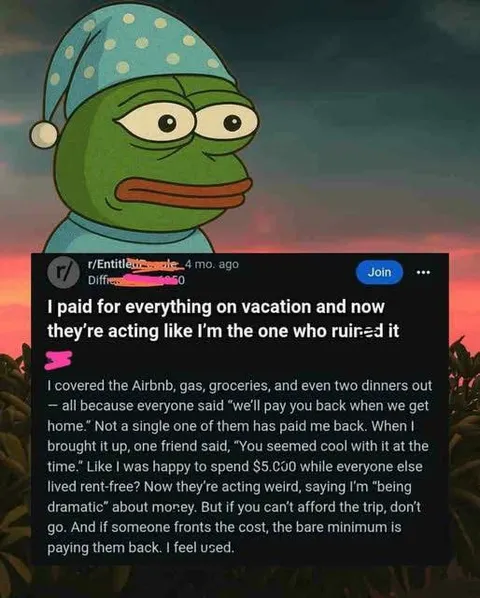 Vacation Bill Nobody Repaid
