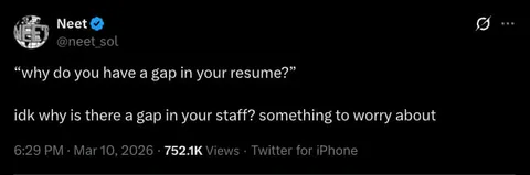 Gap in Your Resume Joke