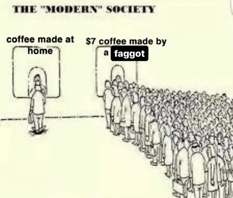 The Modern Society Coffee Queue