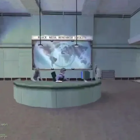 Учёный убегает из Black Mesa