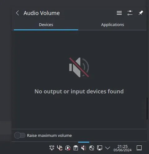 No Audio Devices Found