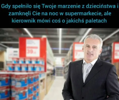 Kierownik mówi o paletach
