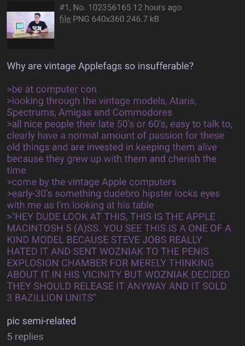 Vintage Applefags Are Insufferable
