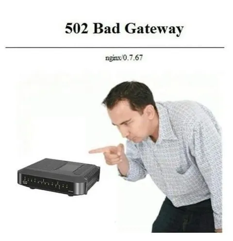 502 Bad Gateway Router