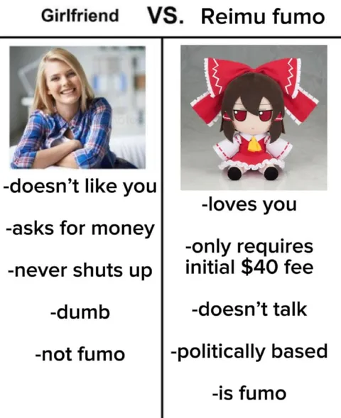 Girlfriend vs Reimu Fumo