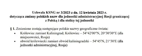 Królewiec zamiast Kaliningradu
