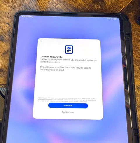 Apple Asks You to Confirm Adulthood