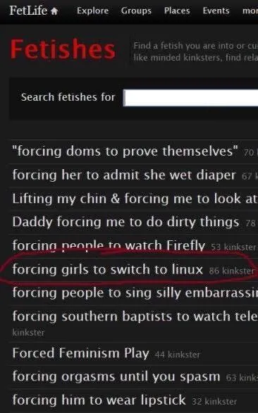 Forcing Girls to Switch to Linux