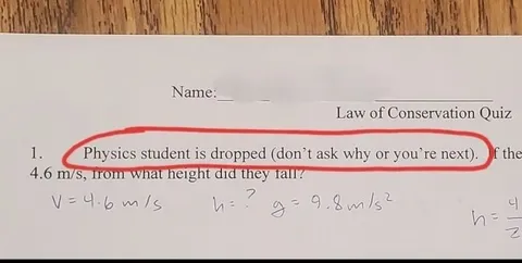 Physics Student Conservation Quiz