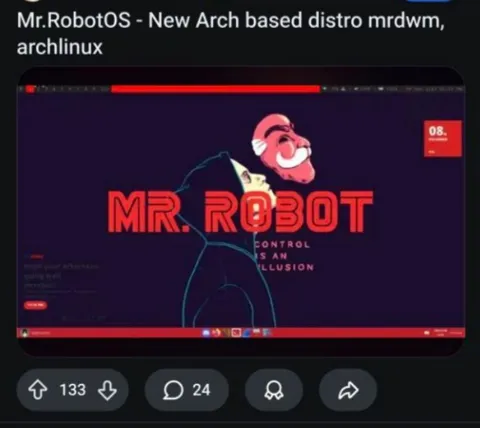 Mr. RobotOS Arch Linux Distro