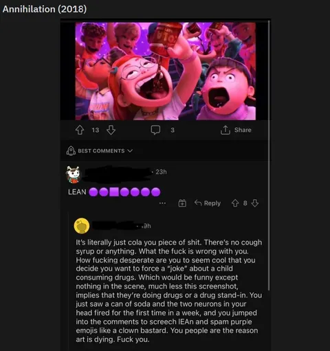 Lean emoji comment meltdown