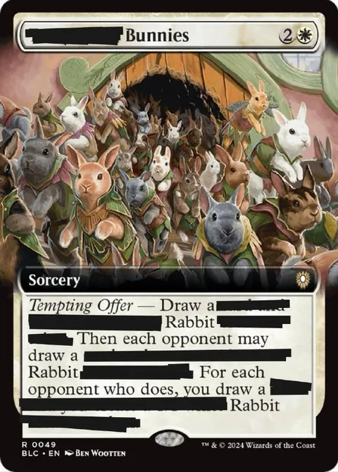 Bunnies Tempting Offer Card