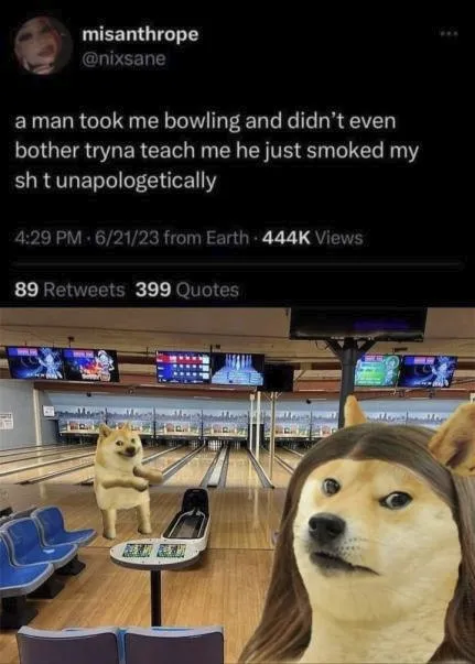 Doge Gets Smoked at Bowling