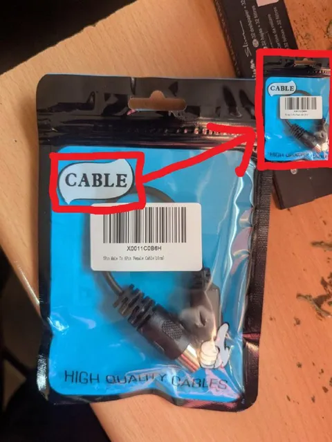 Cable Package Pointing at Cable