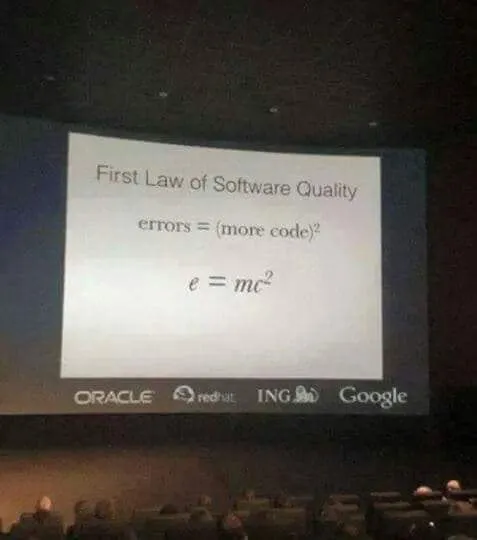 First Law of Software Quality