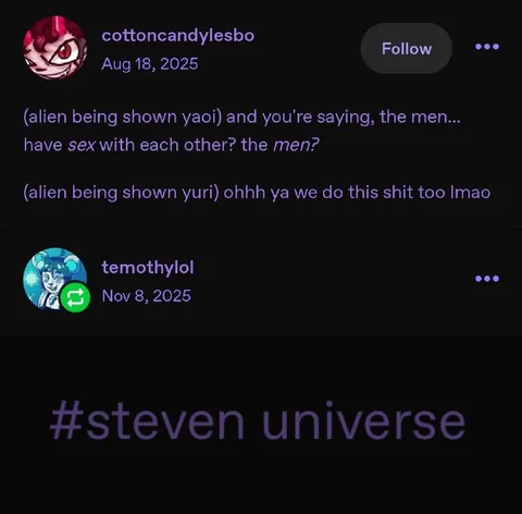 Alien Discovers Steven Universe Yuri