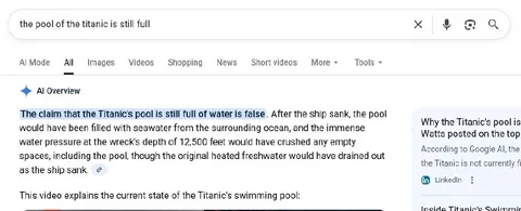 Titanic Pool Fact Check