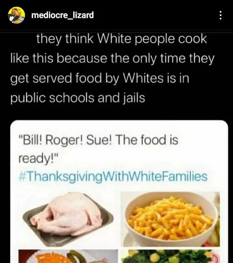Thanksgiving With White Families