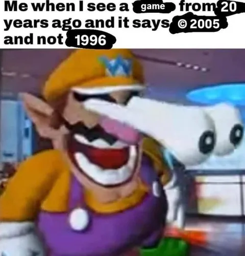 Wario sees an old game