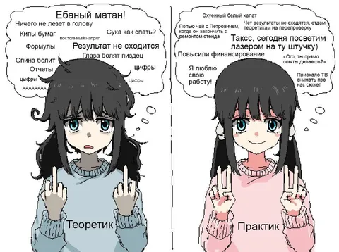 Теоретик и практик по матану